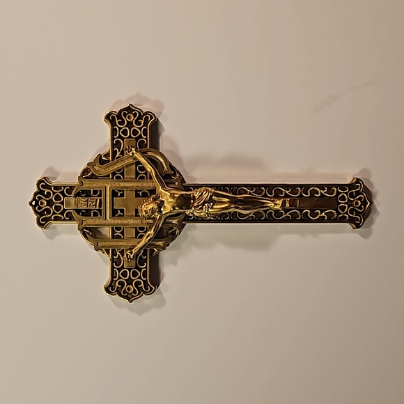 Vintage IHS Holy Cross Spiritual Crucifix - Picture 1 of 14
